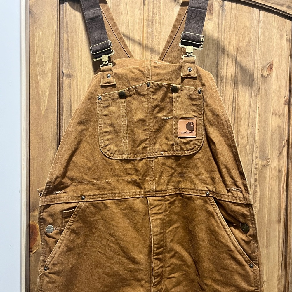 Carhartt Men's Firm Duck Insulated Bib Overall.